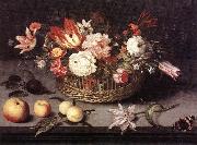BOSSCHAERT, Johannes Basket of Flowers gh Norge oil painting reproduction